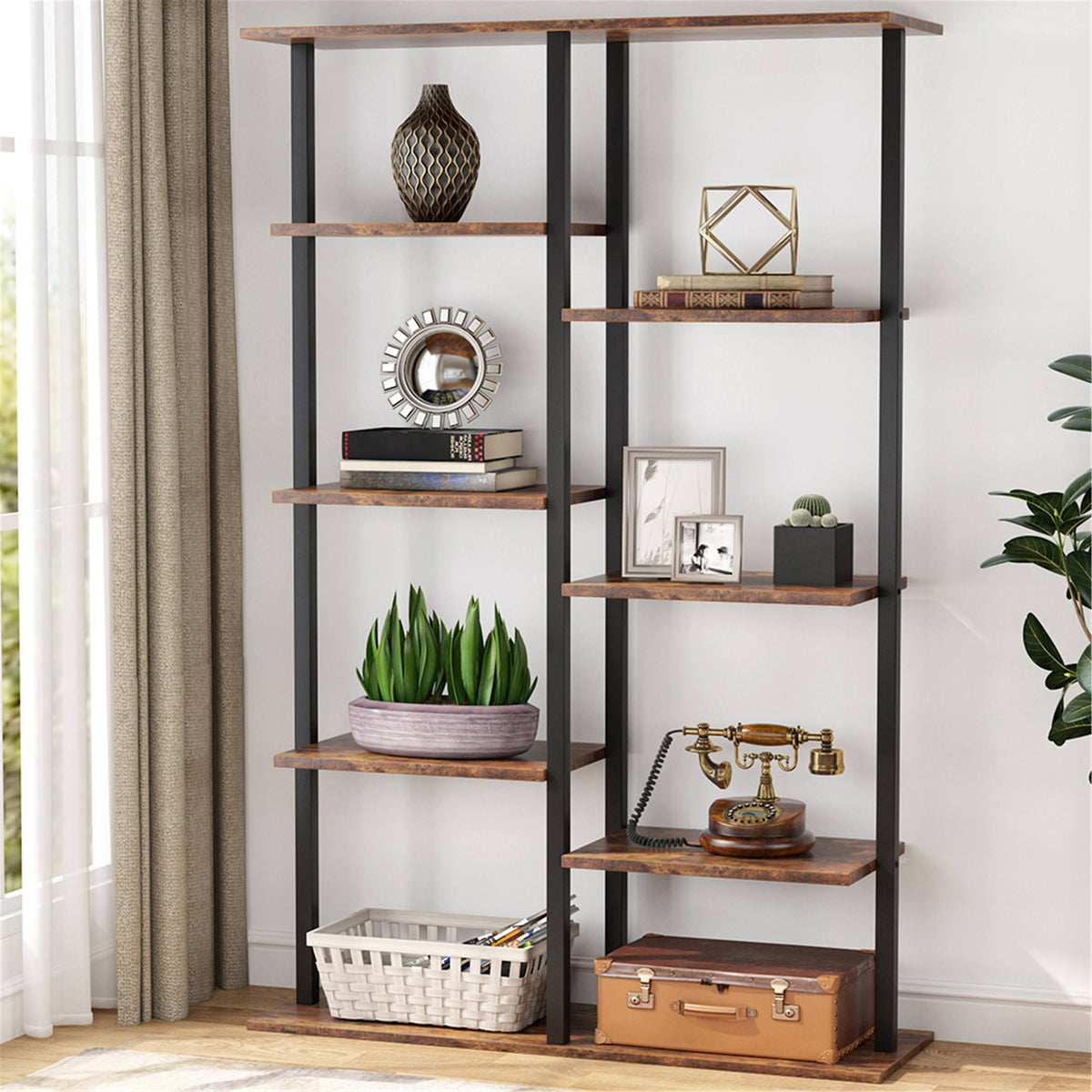 White 5-Tier Bookshelf S55556