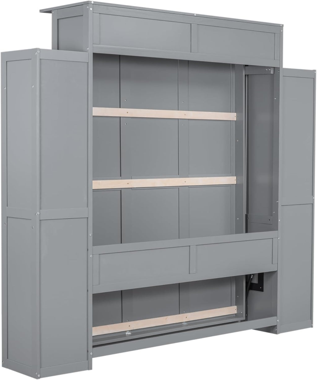 Queen Size Solid Wood Murphy Bed J403