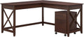 60W L Shaped Desk with 2 Drawer Mobile File Cabinet A902709