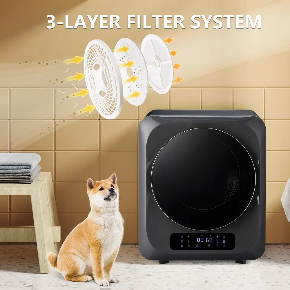Portable Mini Electric Tumble Dryer 850W Grey S1913