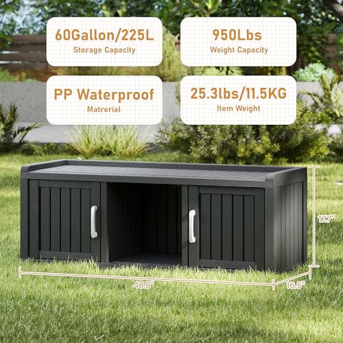Waterproof UV-Resistant Shoe Storage Cabinet with 2 Doors V11678