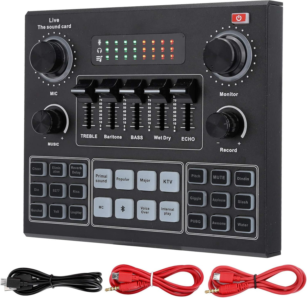 Bluetooth Sound Card Audio Mixer with Voice Change S617071