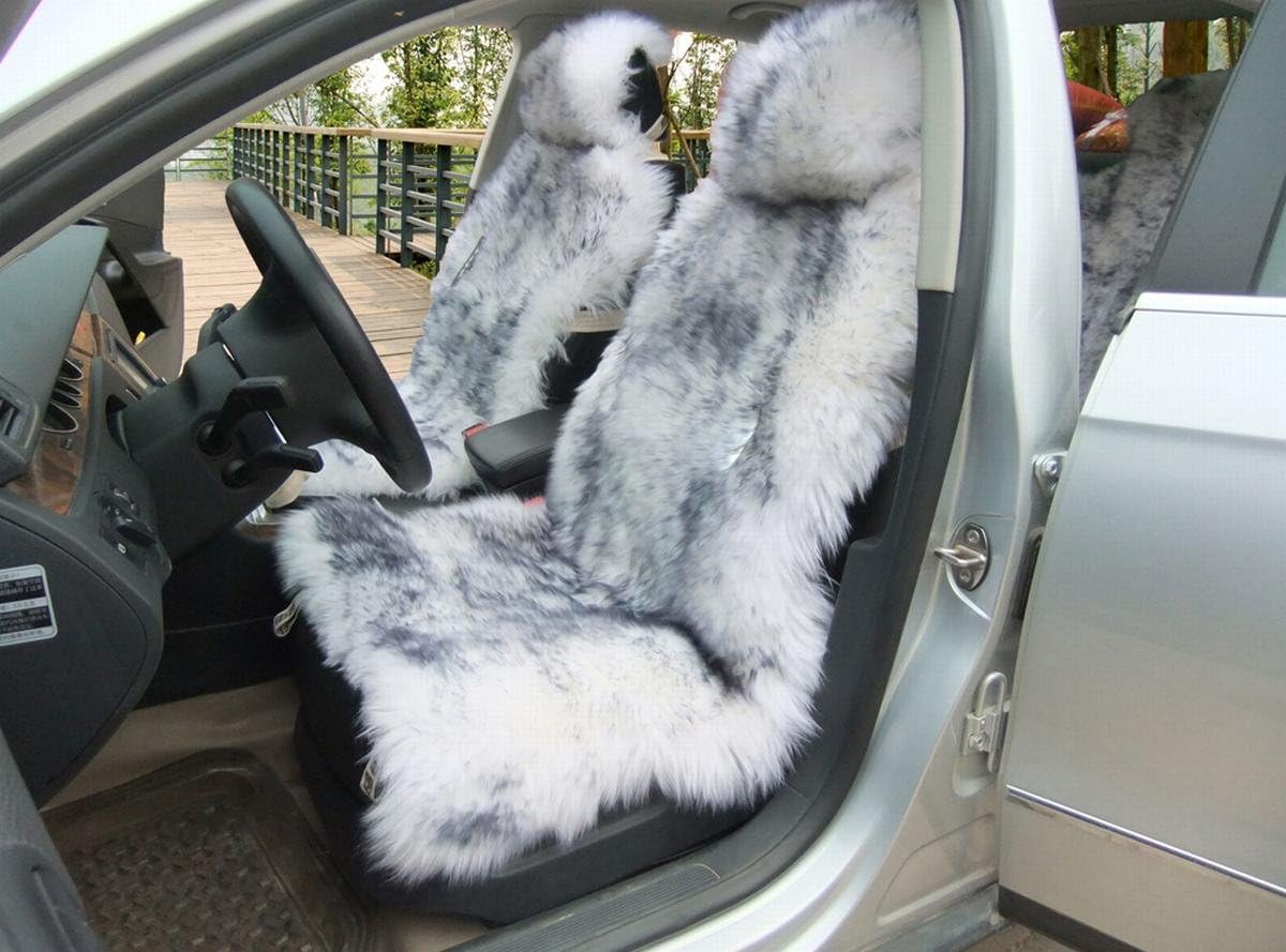 White Genuine Australia Sheepskin Car Seat Cover 1 Piece I433367