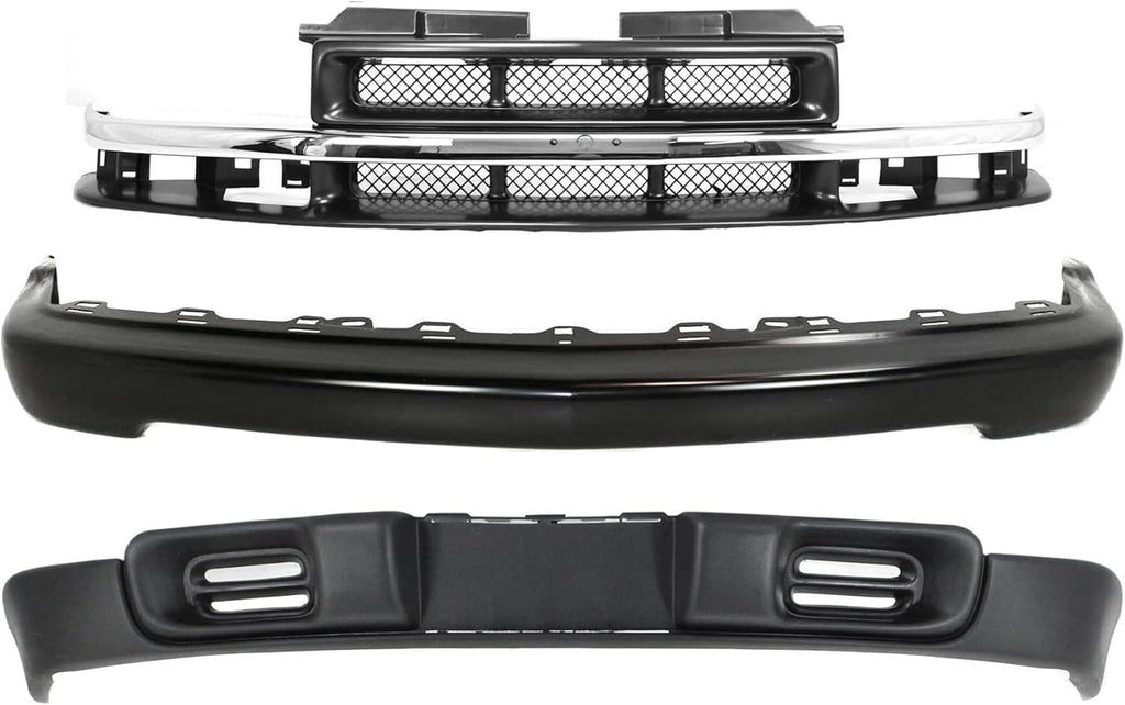 Front Bumper Kit Compatible With 1998-2003 Chevrolet S10 P357