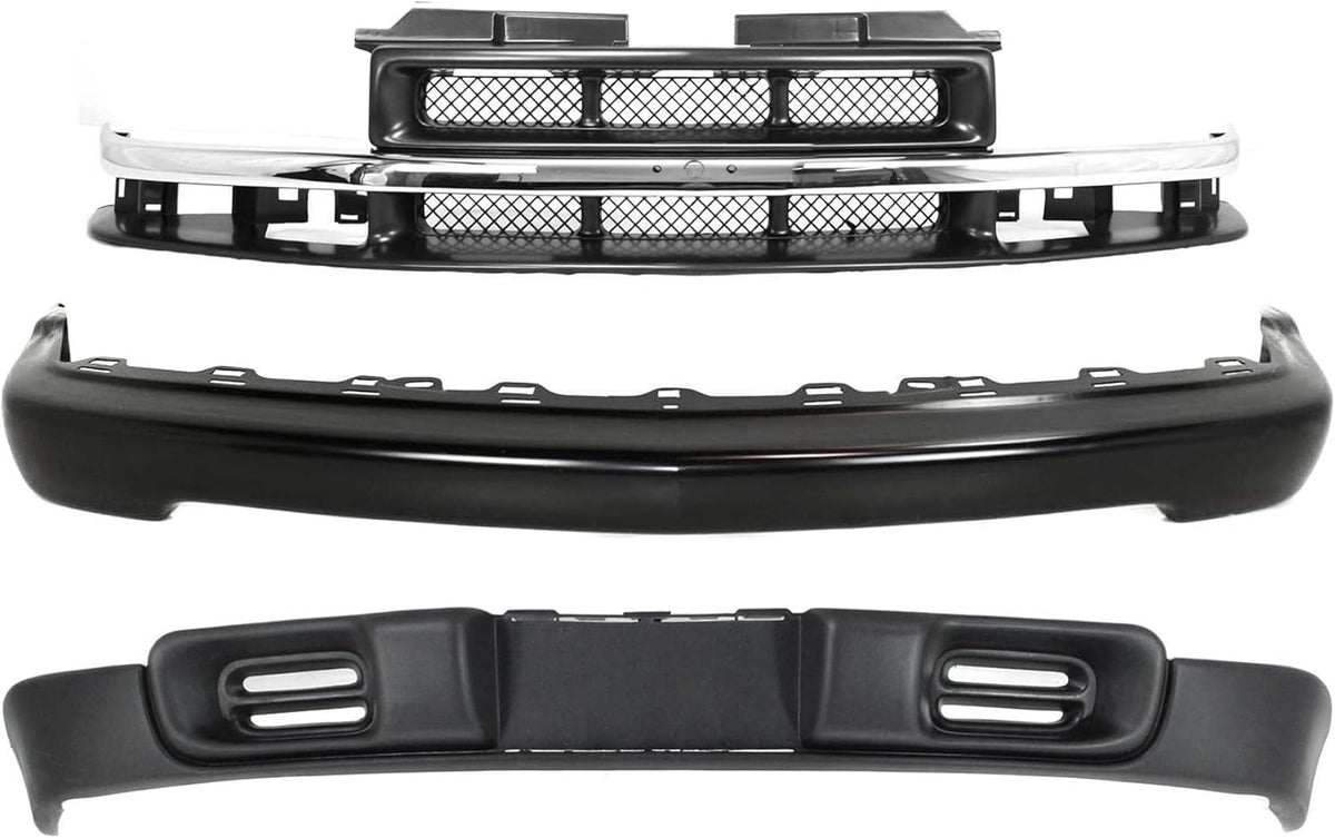 Front Bumper Kit Compatible With 1998-2003 Chevrolet S10 P357
