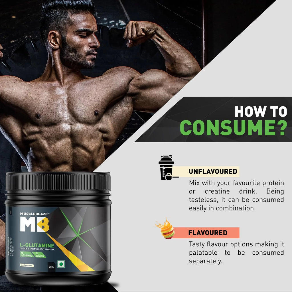 L-Glutamine Powder 250 Gm 50 Servings P199