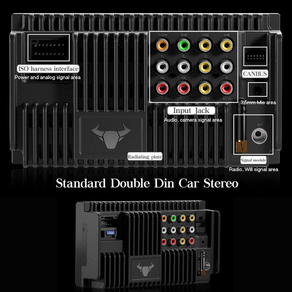 7'' Touch Screen Car Stereo with Wireless Carplay, Android Auto, Back Cam H9505