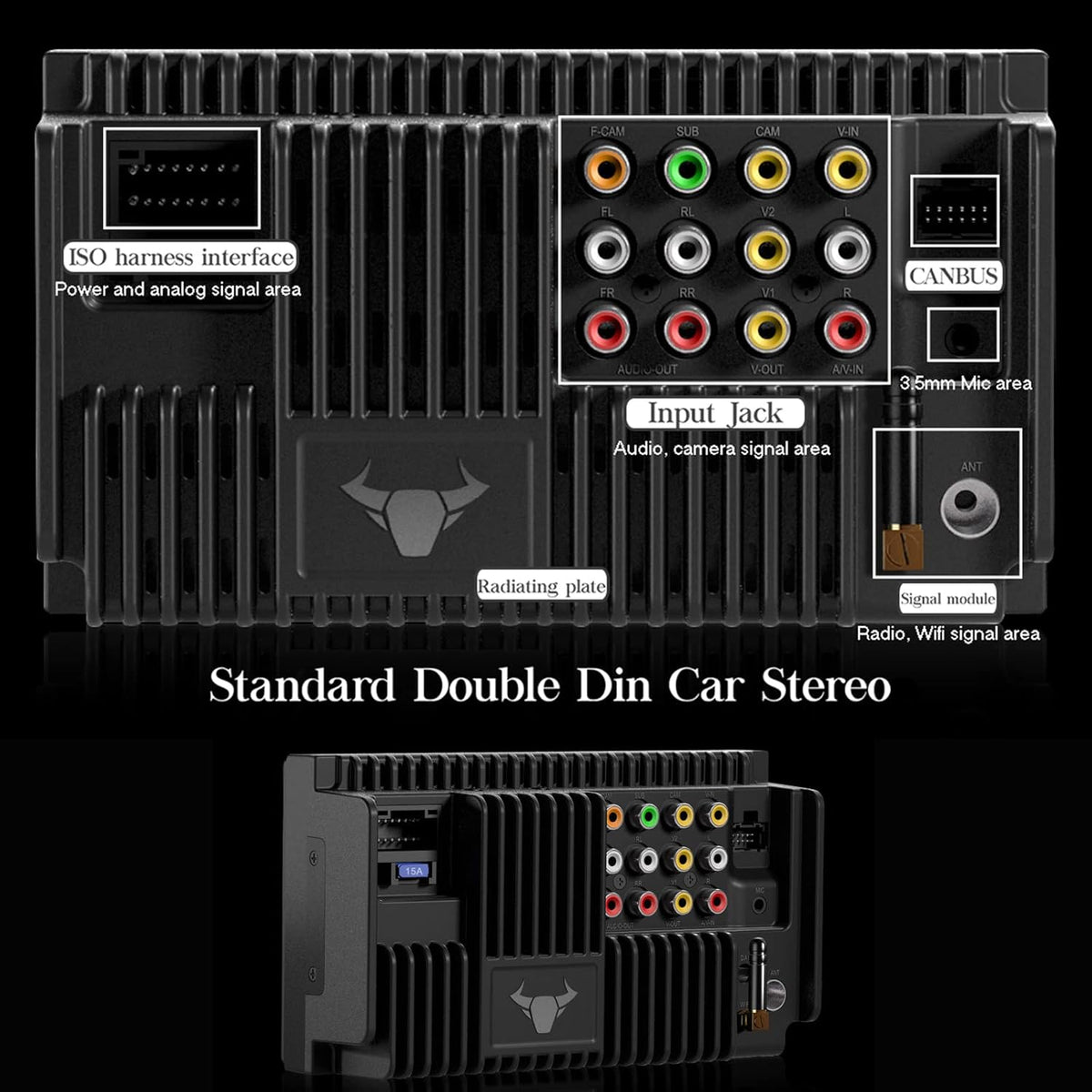 7'' Touch Screen Car Stereo with Wireless Carplay, Android Auto, Back Cam H9505