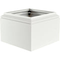 8 in. Aluminum Natchez Capital and Base with Textured White Finish S79993