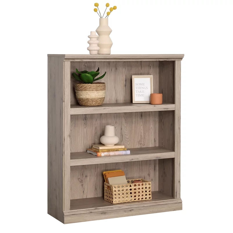 Contemporary Engineered Wood 3-Shelf Bookcase H94482