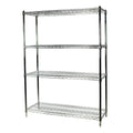 Chrome Wire Shelving Unit, 4 Shelves P55878
