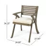 Acacia Wood 7 Piece Dining Set with Cushion C495602
