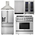 36 Propane Dual Fuel Range, Range Hood, Refrigerator, Dishwasher, Wine Cooler H292