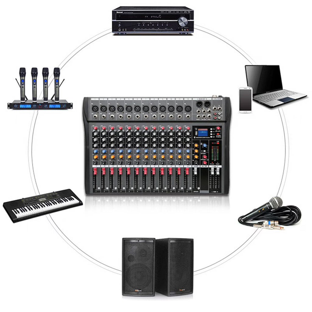 12 Channel Bluetooth Mixing Console W6750