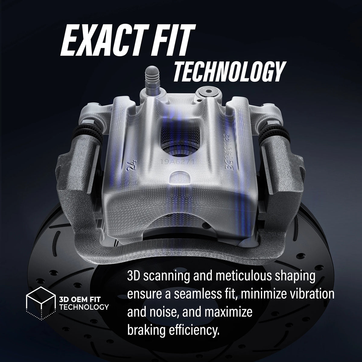 Front Disc Brake Caliper Coated Rotors And Ceramic Pads Kit K2617