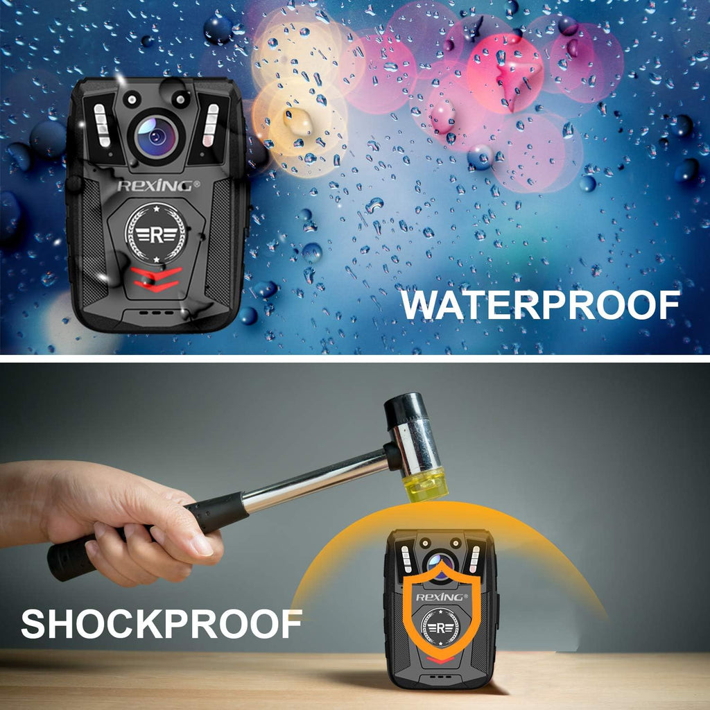Body Worn Camera with 2” Display 1080p Full HD, 64G Memory, Infrared Night Vision, 3000 mAh Battery, Waterproof U640274