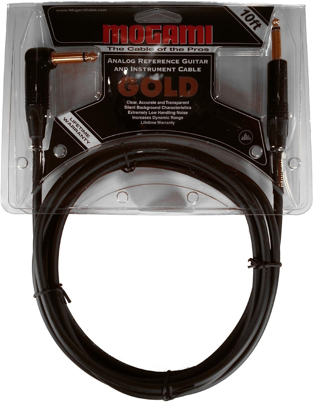 18 Foot Guitar Instrument Cable with Right Angle and Straight Connectors U42693