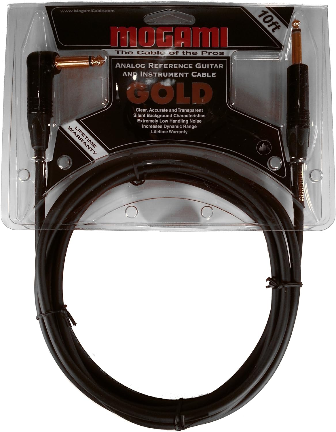 18 Foot Guitar Instrument Cable with Right Angle and Straight Connectors U42693