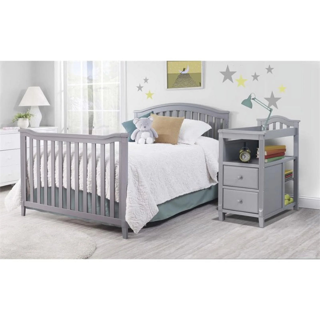 Gray 4-in-1 Convertible Crib and Changer V439030