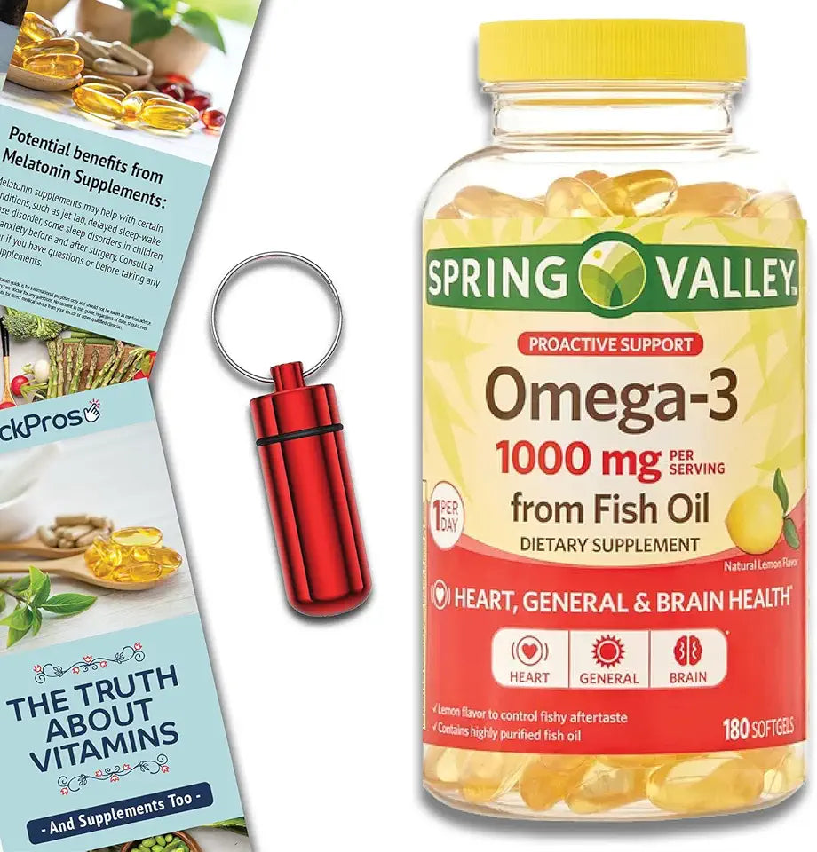 Omega-3 Fish Oil Soft Gels 1000 mg 180 Count V2703