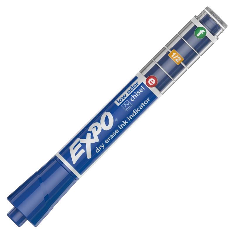 Blue Dry Erase Marker, Chisel Tip, Dozen A2596