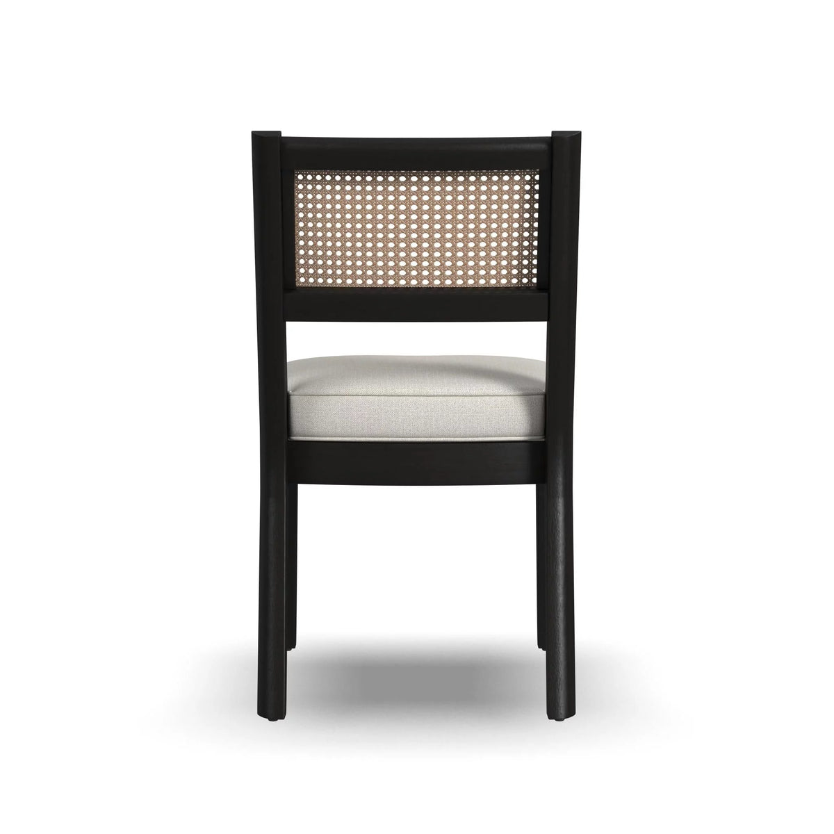 Black Mid-Century Wood Dining Chair E7611