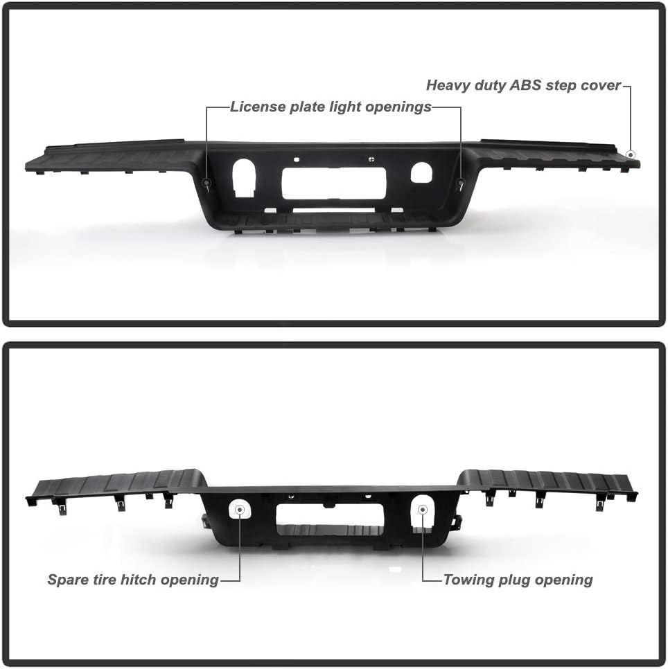 Black Textured Rear Bumper Center Step Pad Assembly B718109