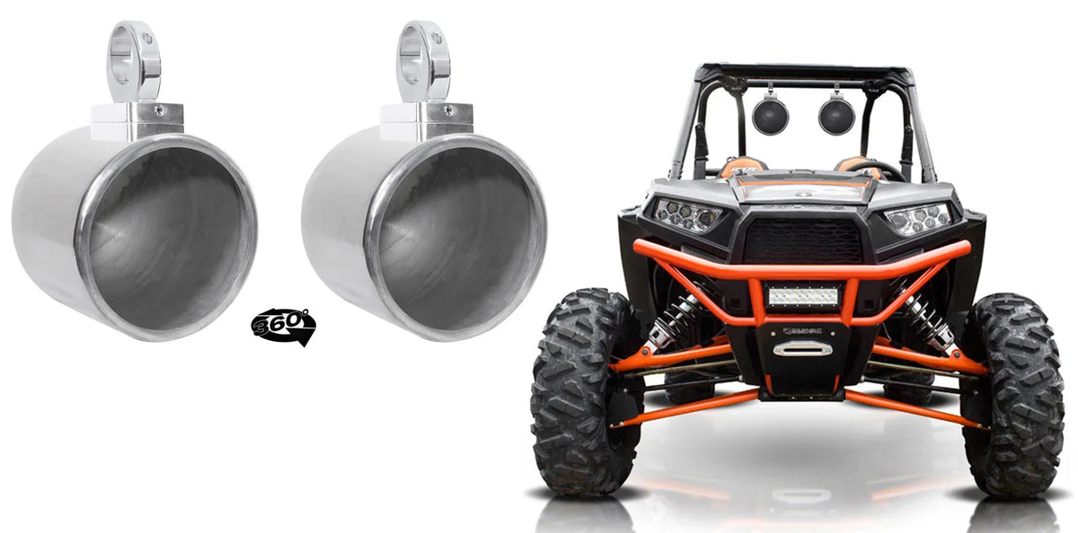 8" 360° Swivel Chrome Tower Speaker Pods A304
