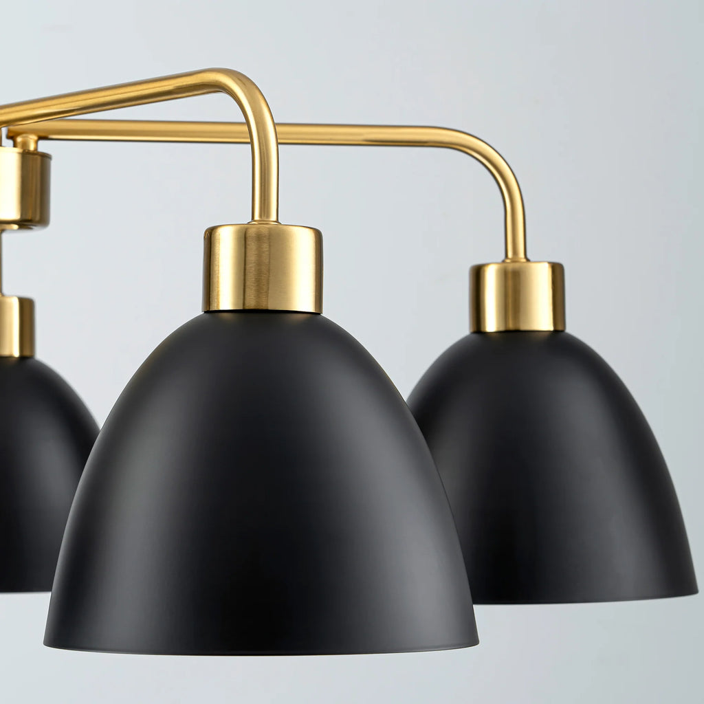 5-Light Dimmable Industrial Shaded Chandelier J296
