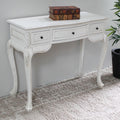 Antique White Hand Carved Writing Desk Z2530