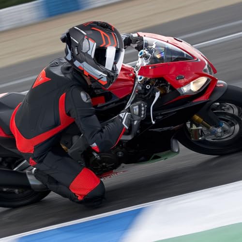 Matt Black Red Full Face Modular Motorcycle Helmet P680