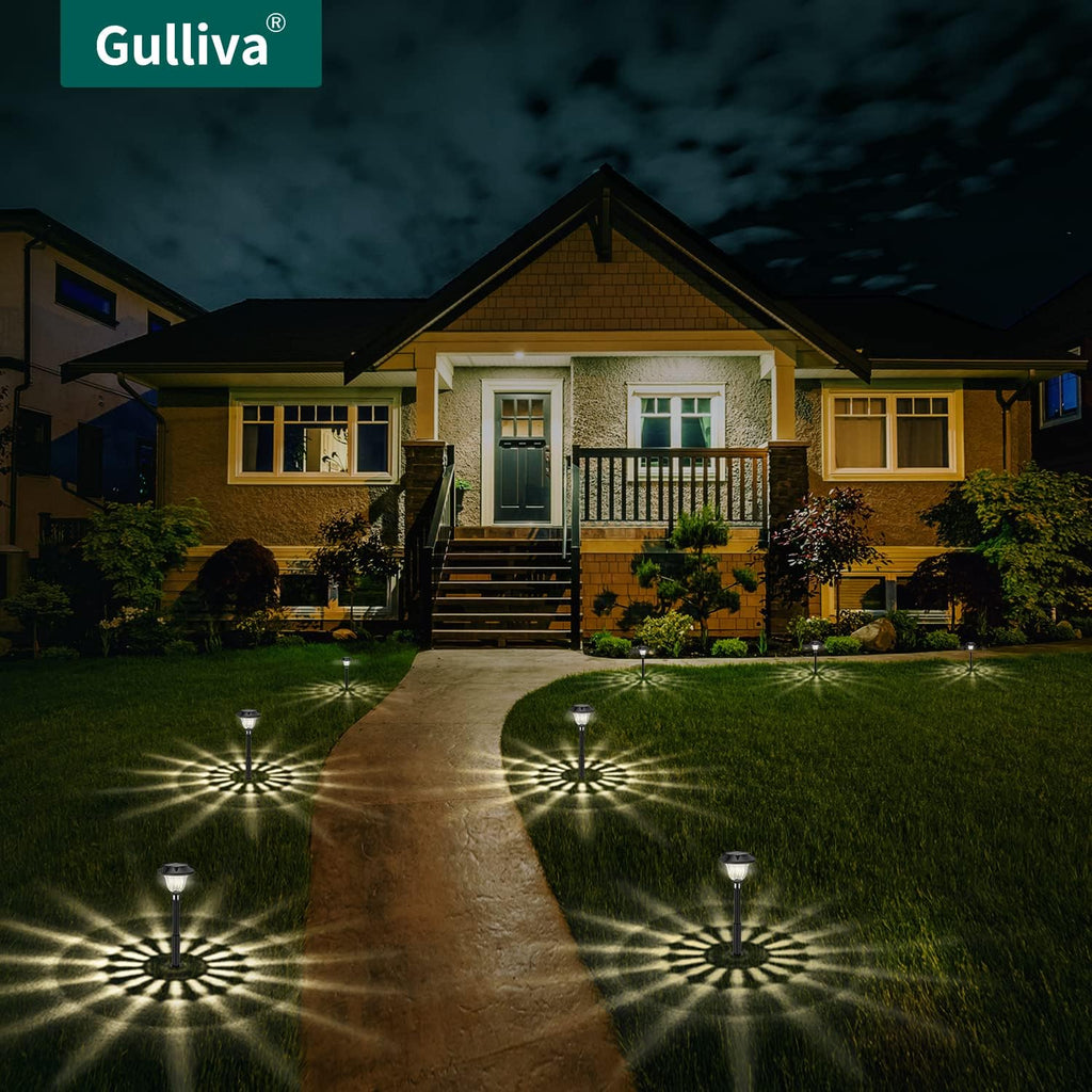 Solar Power Path Lights Warm White LED Landscape Lighting T359046
