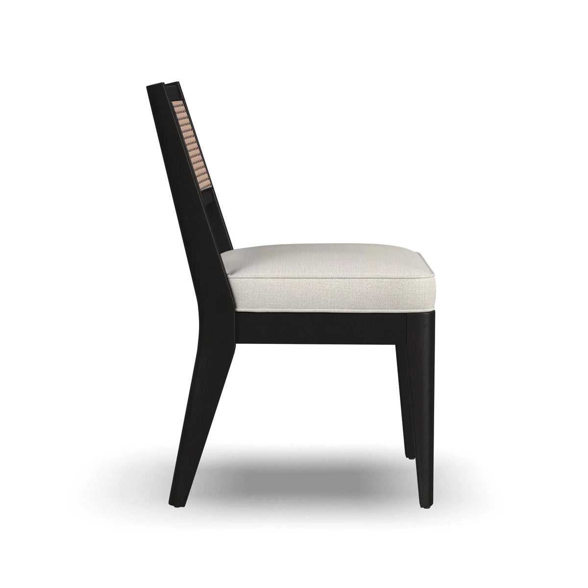 Black Mid-Century Wood Dining Chair E7611