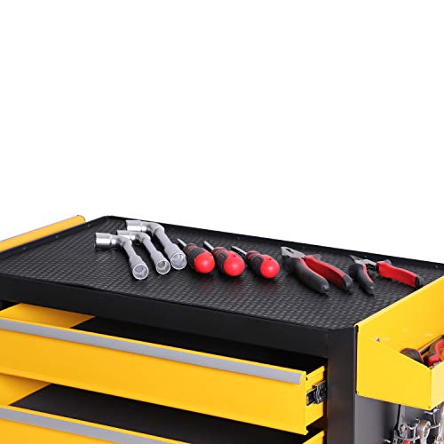 Black Steel Rolling Tool Chest with Lockable Doors T69282