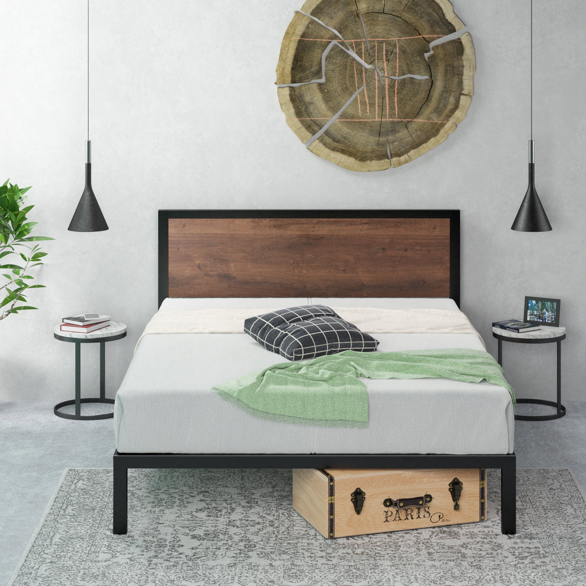 King Metal Platform Bed Frame L569