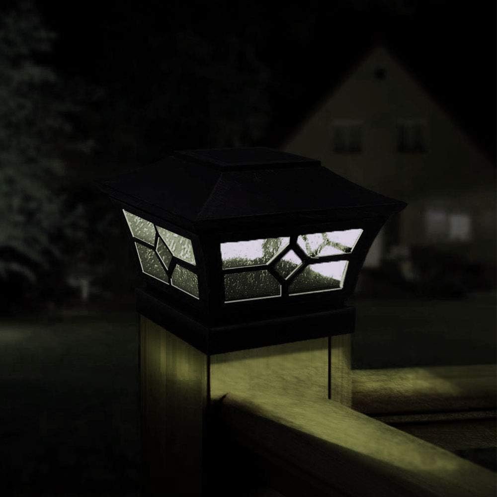 Bronze Metal Glass 6 x 6 Inches Solar Post Cap G2655