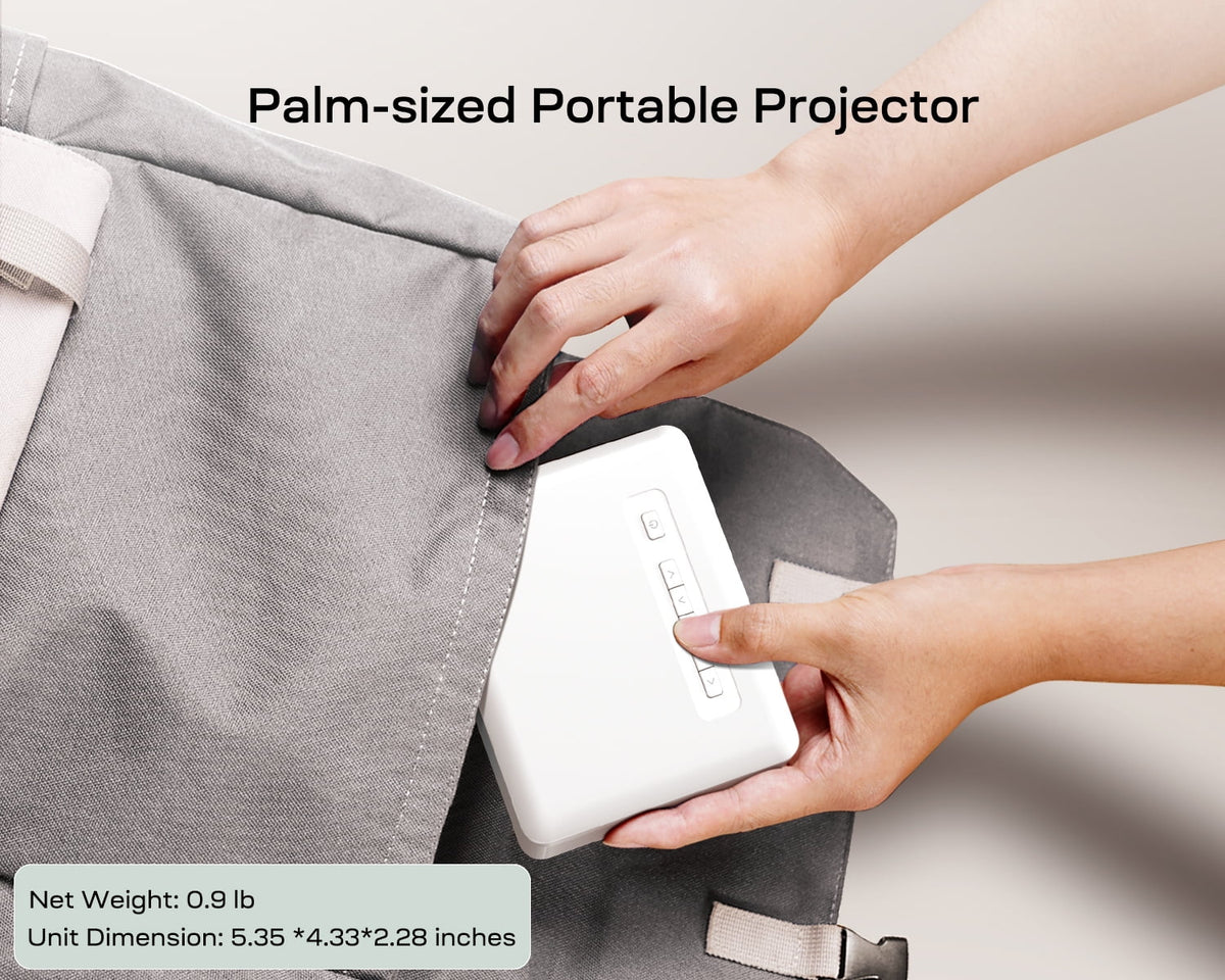 White Mini Projector 1080P 120 Screen L736672