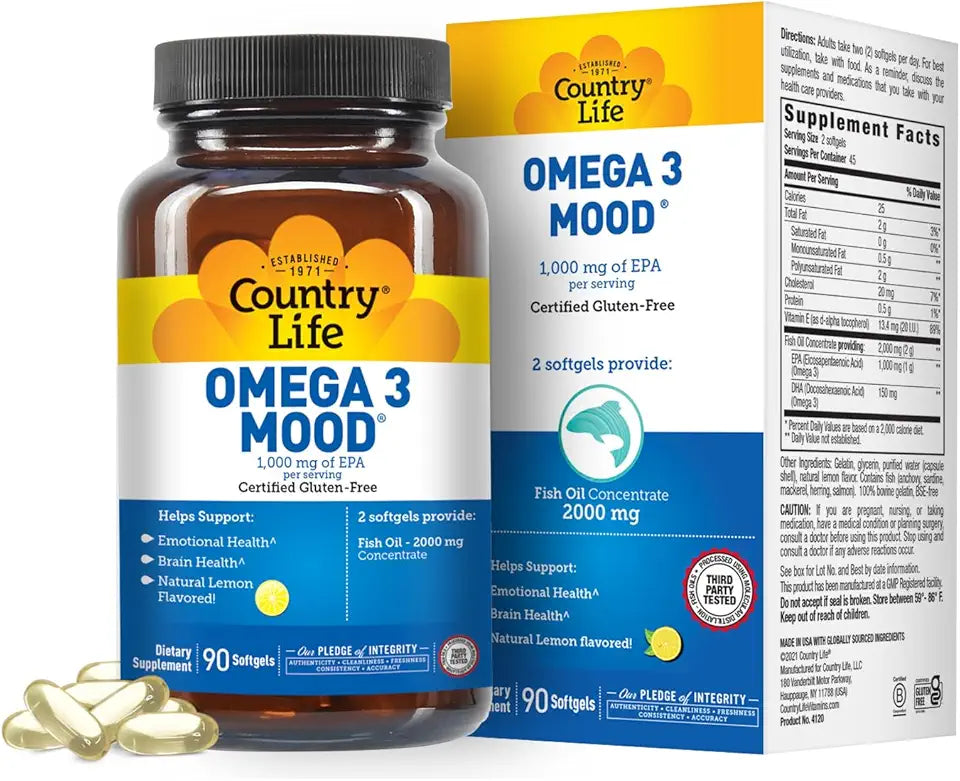 2000mg Fish Oil with EPA & DHA, 90 Softgels T370436