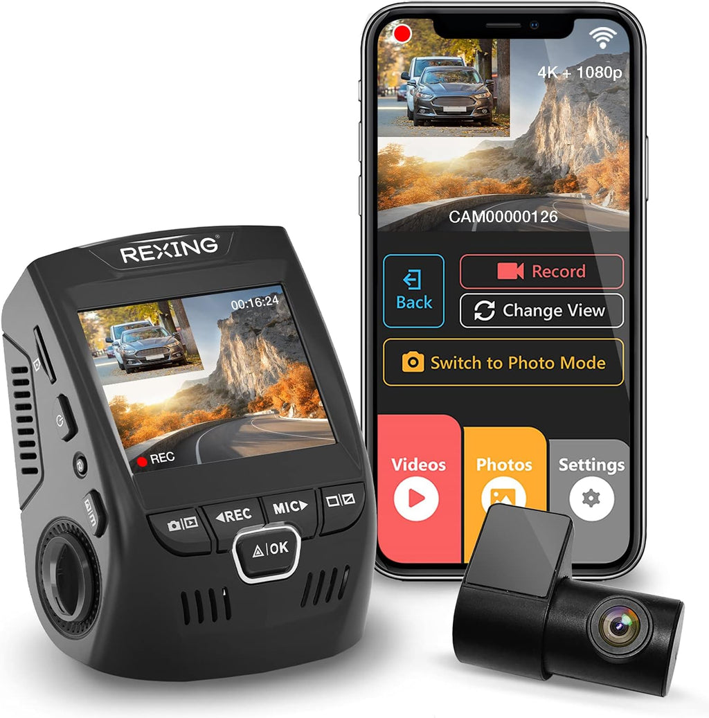 2.4" LCD FHD 1080p 170 Degree Wide Angle Dual Channel Dash Cam with Rear Camera C360171