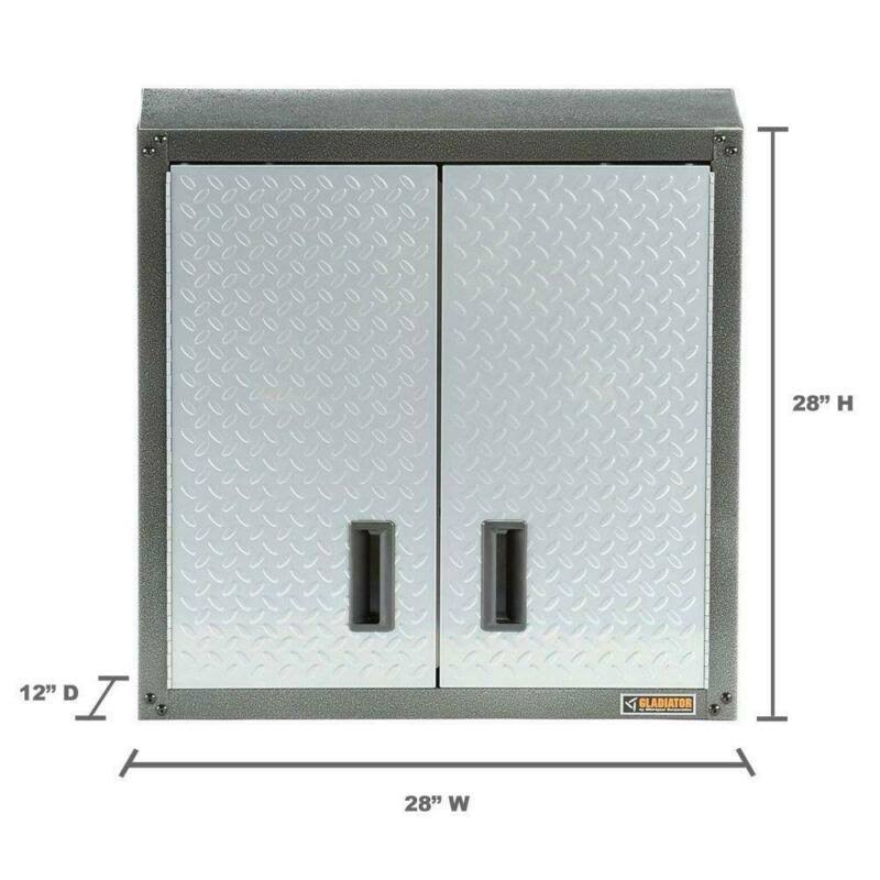 Silver Wall Mount Garage Storage Cabinet Tool Box Z810