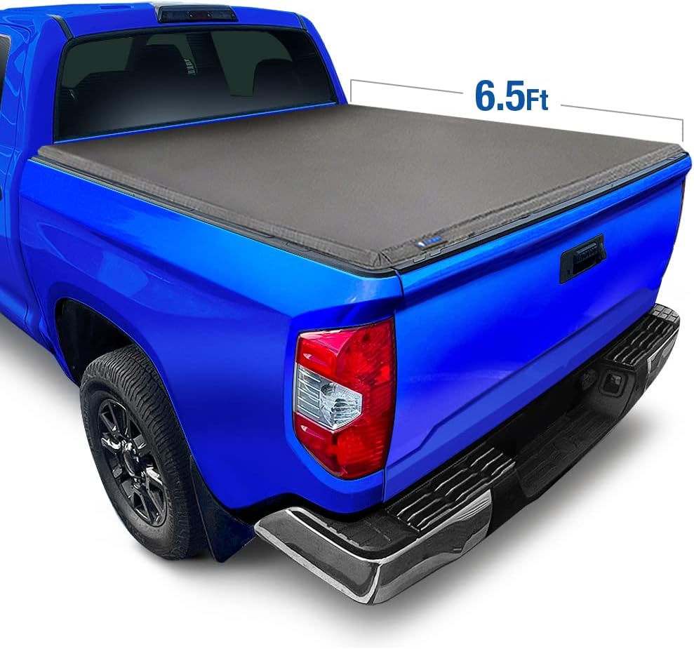 Black Soft Tri-Fold Truck Bed Tonneau Cover K806