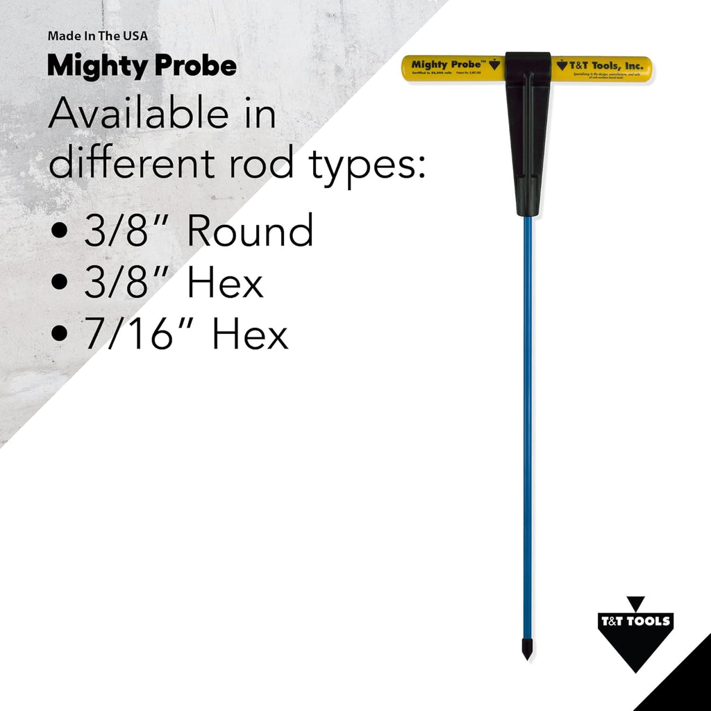 42-Inch Insulated Metal Soil Probe with T-Handle Steel Rod N975408