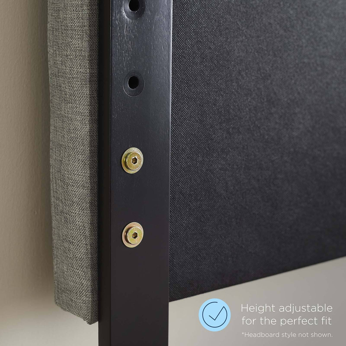 Twin Headboard Black Wood U1680