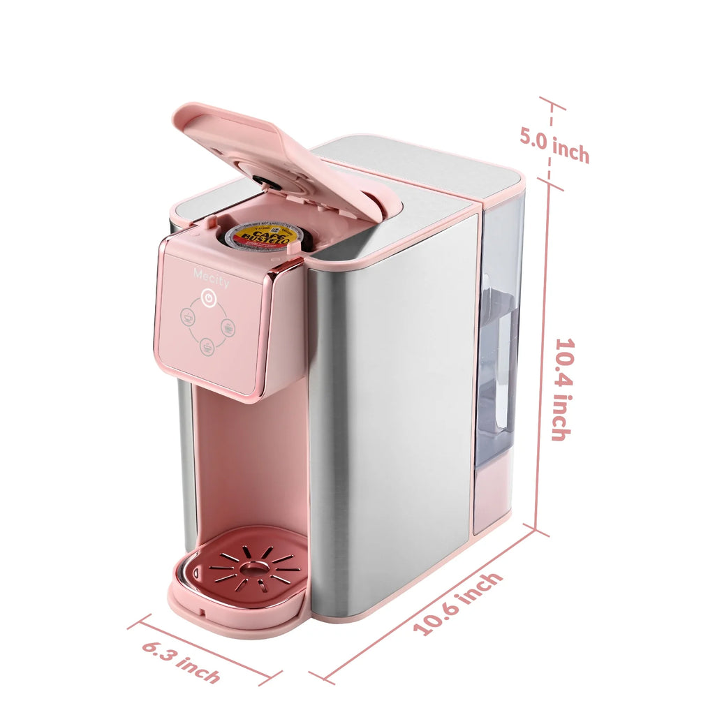Pink 3-in-1 Single Serve Coffee Machine with Removable 50 Oz Water Reservoir P56197