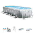 16.5ft x 9ft x 48in Oval Above Ground Pool Set with Pump, Cover and Ladder U94018