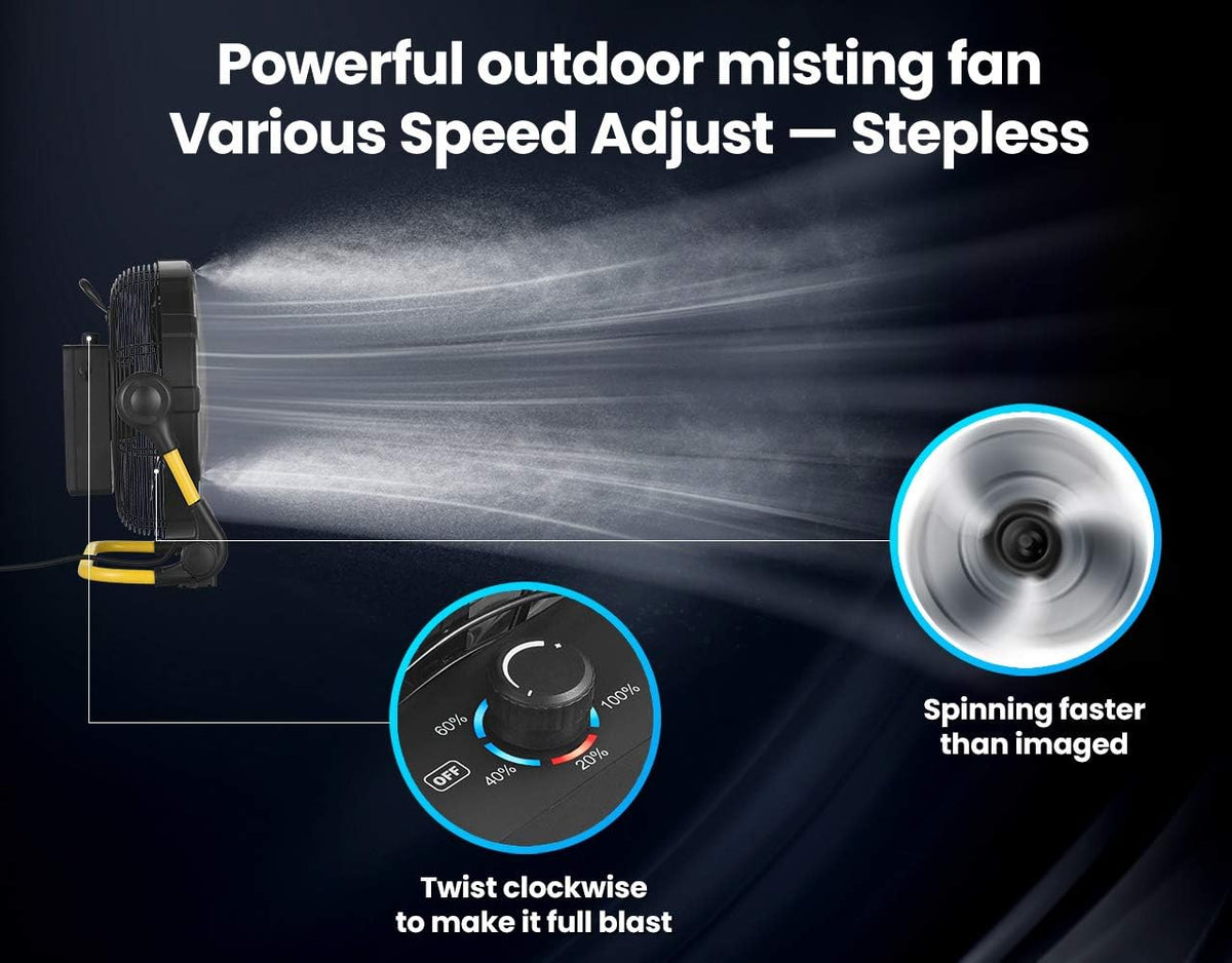Rechargeable Outdoor Misting Fan 16 inch E26208