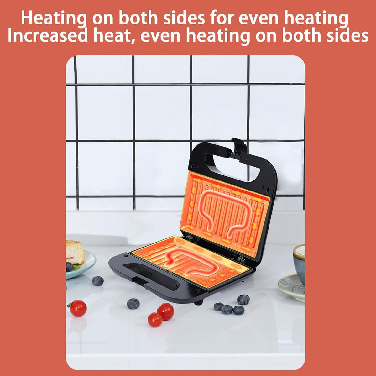 Waffle Maker with Removable Non-Stick Tray, 2-Slice, 750W A210