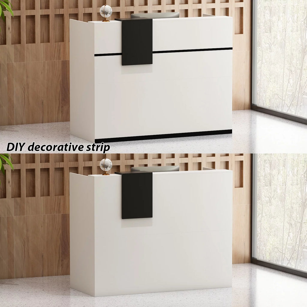 Rectangular Wood Reception Desk D851478