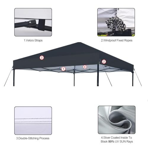 White Waterproof Canopy Replacement Top with Ropes G5267
