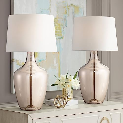 31" Tall Glass End Table Lamps Set of 2 G481365